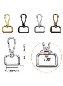 Oubaka 20Pcs 3/4 Inside Diameter D Ring Swivel Lobster Claspmetal Swivel Snap Hook Swivel Clasps Claw Lobster Lanyard Clasp Keychain Clips Hook For Keychain Lanyardjewelrydiy Crafts Supplies  - Image 4