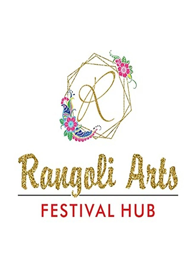 Rangoli Arts Ethnic Acrylic Designer Festival Rangoli Flower Shape Handcrafted Decorative Diwali Rangoli for Floor Decoration (14.5 Inches) - Image 4