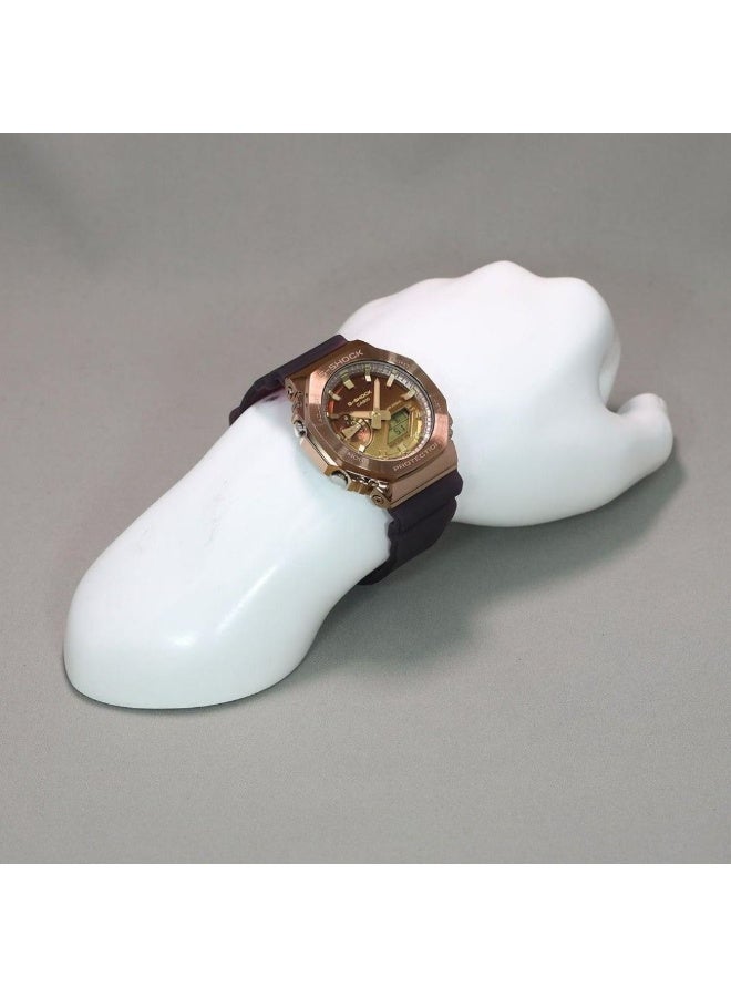 CASIO G-SHOCK GM-2100CL-5ADR Analog-Digital Men’s Watch, Shock Resistant, 200M Water Resistant, Metal Bezel, Brown Resin Strap - Image 4