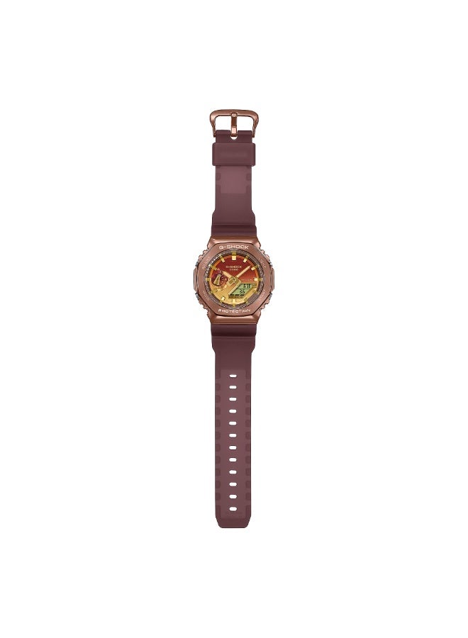 CASIO G-SHOCK GM-2100CL-5ADR Analog-Digital Men’s Watch, Shock Resistant, 200M Water Resistant, Metal Bezel, Brown Resin Strap - Image 2