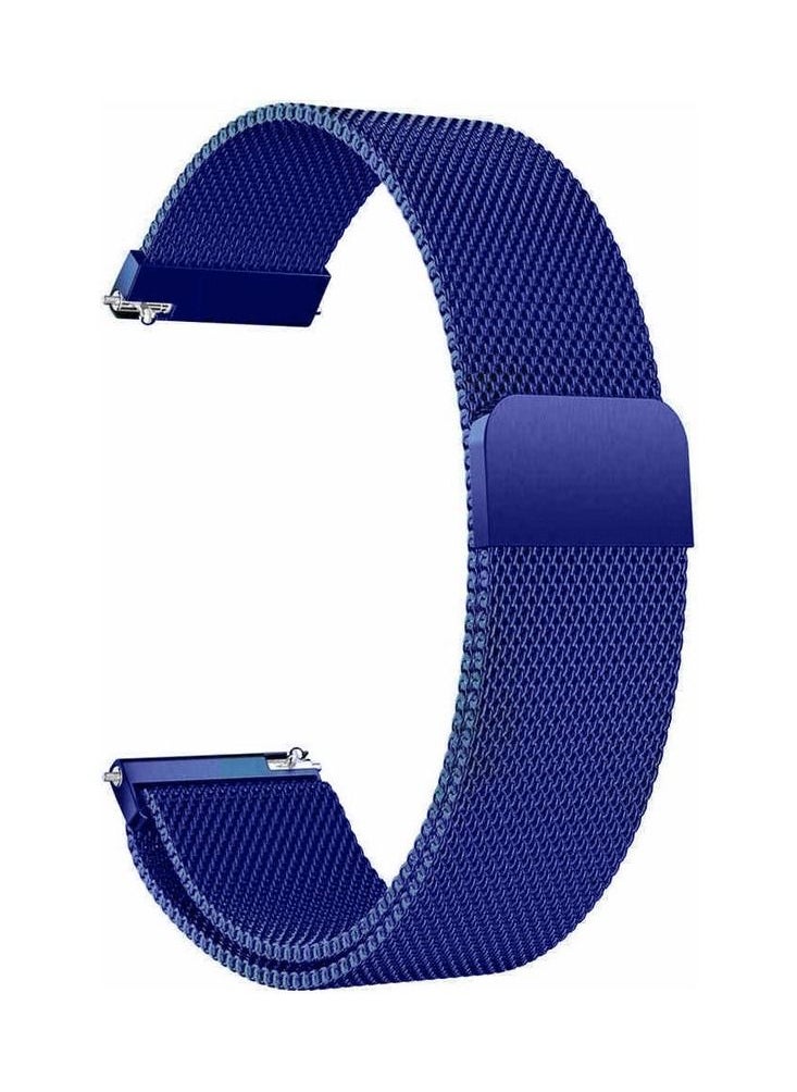 CATANES - 22mm Metal Milanese Watchband Compatible With Huawei 4,4 Pro Blue - Image 1