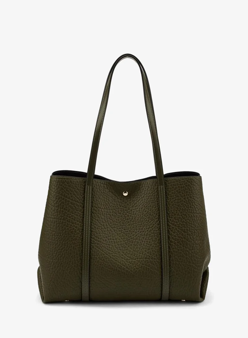 Celeste KHAKI Textured Tote Bag With Pouch for Women | Best Price UAE