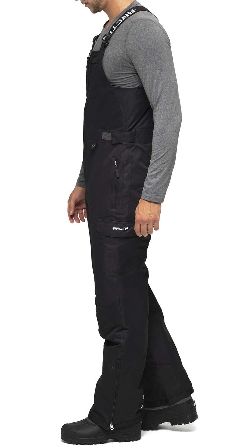 Arctix Men's Avalanche Athletic Fit Insulated Bib Overalls, Black, Medium/34" Inseam