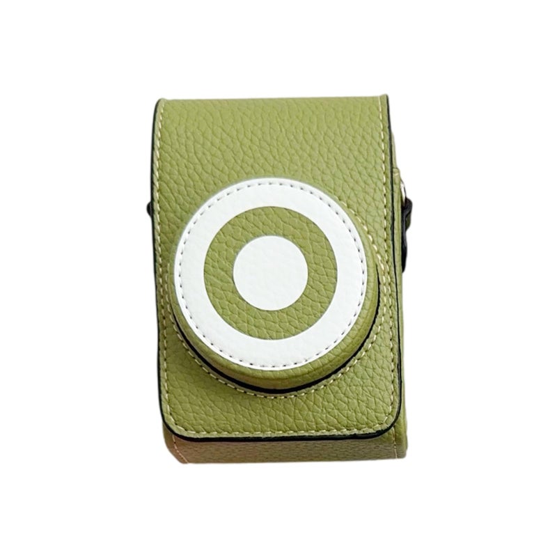 Compact Magnetic Closure Crossbody Camera Bag Adjustable Shoulder Strap For Travel Green - Image 3