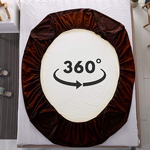 RUSTIC LINEN Waterproof Terry Cotton Feel Terry Mattress Protector Queen Size 60x78Inches65X6 Feet Queen Coffee - Image 3