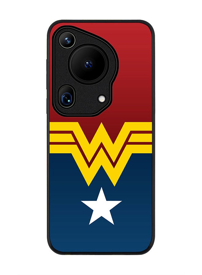 Stylizedd Rugged Black edge case for Huawei Pura 70 Ultra, Slim fit Soft Case Flexible Rubber Edges Anti Drop TPU Gel Thin Cover -  Wonder Woman  - Image 1
