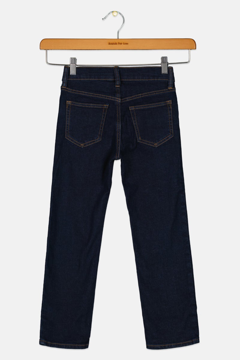 GAP Kids Girl Regular Fit Washed Stretchable Jeans, Blue  - Image 2