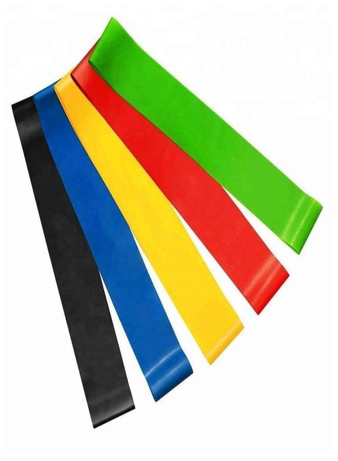 NHD Exercise Bands | Fitness Bands | Latex Resistance Bands | Toning & Home Workout Bands | Gym Power Resistance Bands - Set of 5 with Carry Bag - Image 1