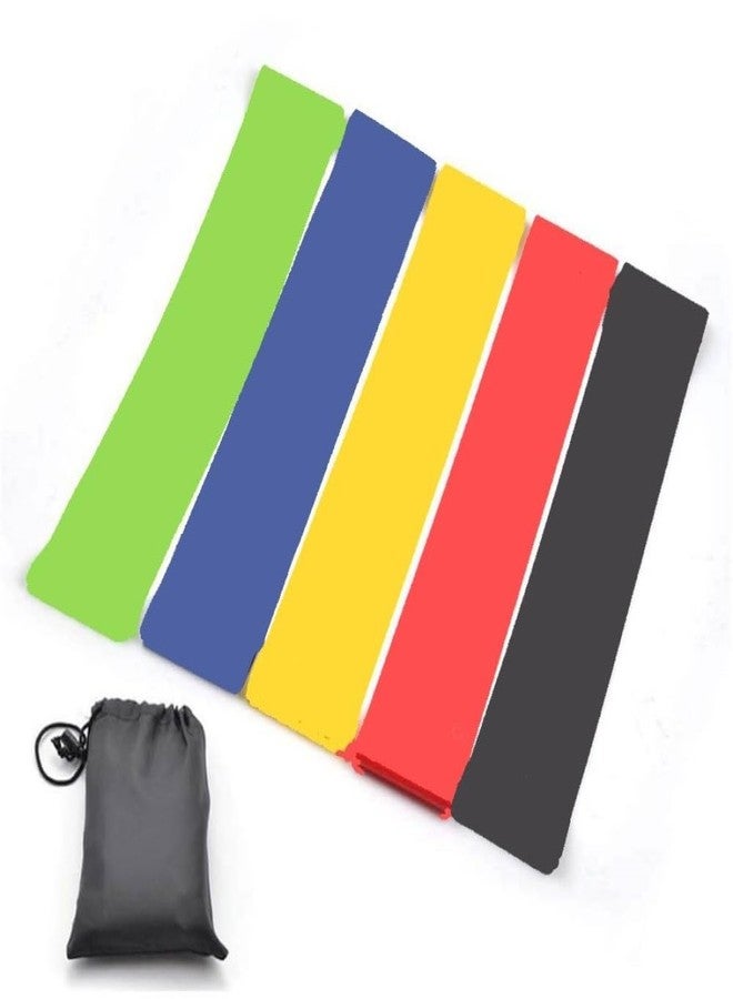 NHD Exercise Bands | Fitness Bands | Latex Resistance Bands | Toning & Home Workout Bands | Gym Power Resistance Bands - Set of 5 with Carry Bag - Image 2