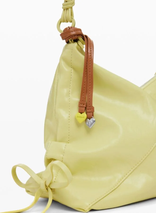 DESIGUAL Medium shiny bow bag