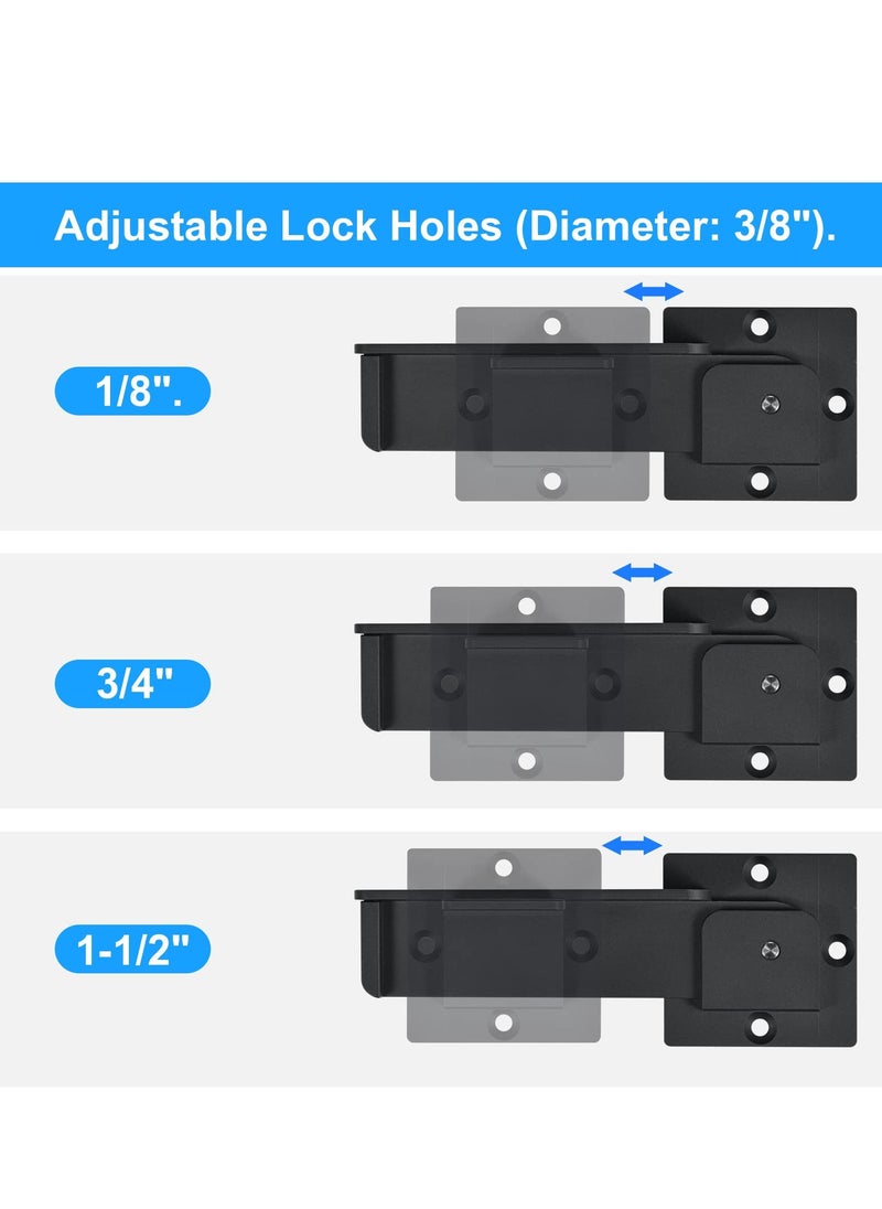 SYOSI 7.5" Flip Gate Latch Lock with Padlock Hole, 4mm Heavy Duty Aluminum Alloy Adjustable Door Latch for Sliding and Swing Open Door, Outdoor Gate, Wooden Fence, Barn Door, Shed, Garage, Yard  - Image 5