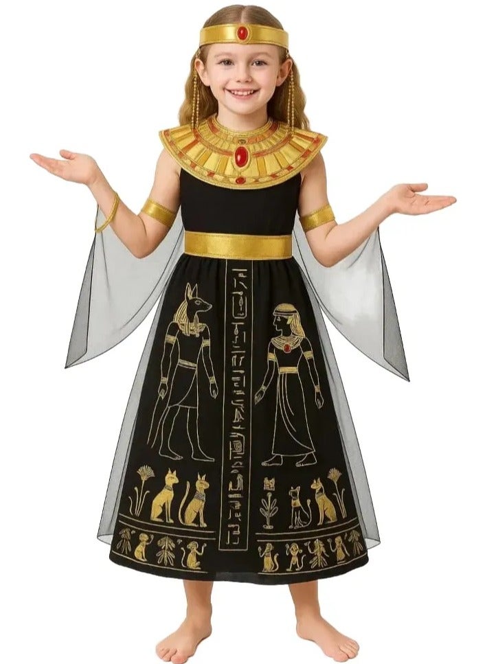 Toy Box Egyptian Costume Egypt Cleopatra Pharaoh Children's Crown Clothing Medium size 110-120 - Image 2