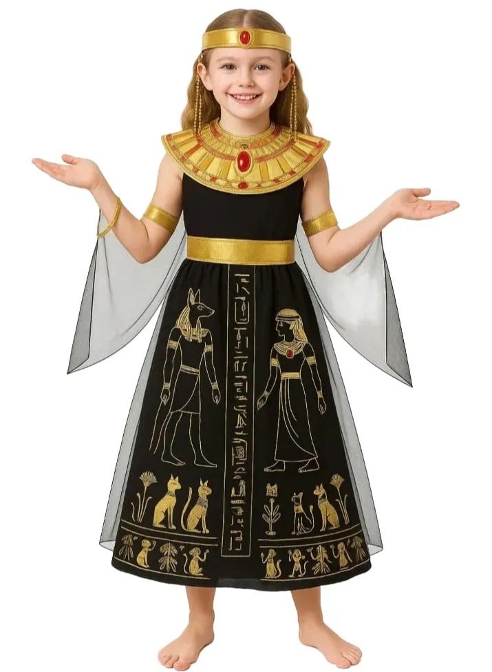 Toy Box Egyptian Costume Egypt Cleopatra Pharaoh Children's Crown Clothing Medium size 110-120 - Image 1