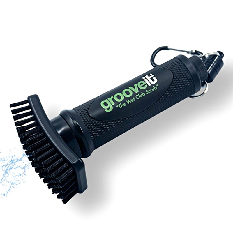 Grooveit "The Wet Club Scrub Golf Water Brush - 3 Year Warranty - Anti-Leak Design - Magnetic Brush with Nylon-Bristle Head - Patented Pump for Easy Cleaning - Wide Cleaning Coverage - Long Lasting - Image 2