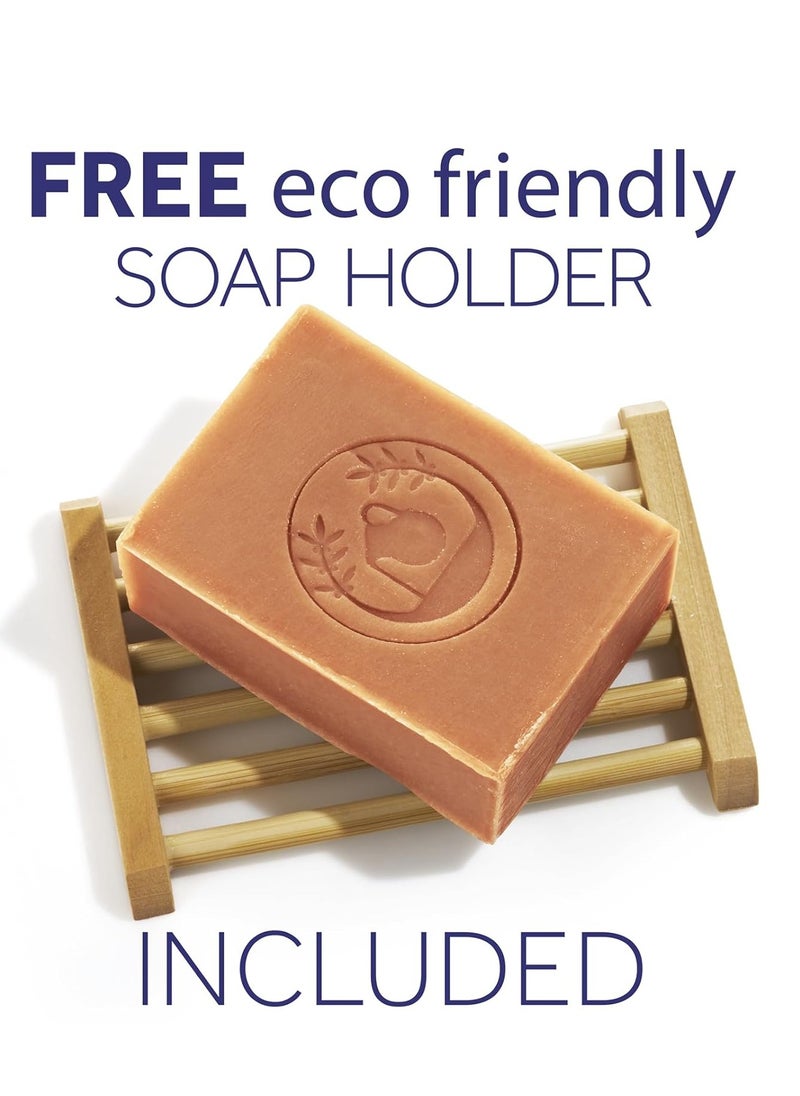 Ancient Greek Remedy Organic Face and Body Soap Bars for Dry, Normal and Sensitive Skin. Gentle Wash Treatment for Acne, Eczema, Psoriasis, Dark Spots and Rosacea With soap Holder (2)
