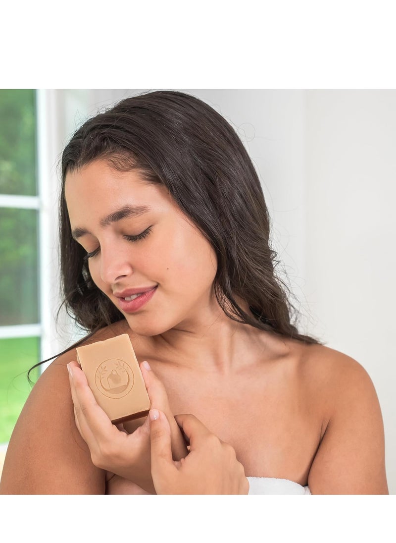 Ancient Greek Remedy Organic Face and Body Soap Bars for Dry, Normal and Sensitive Skin. Gentle Wash Treatment for Acne, Eczema, Psoriasis, Dark Spots and Rosacea With soap Holder (2)