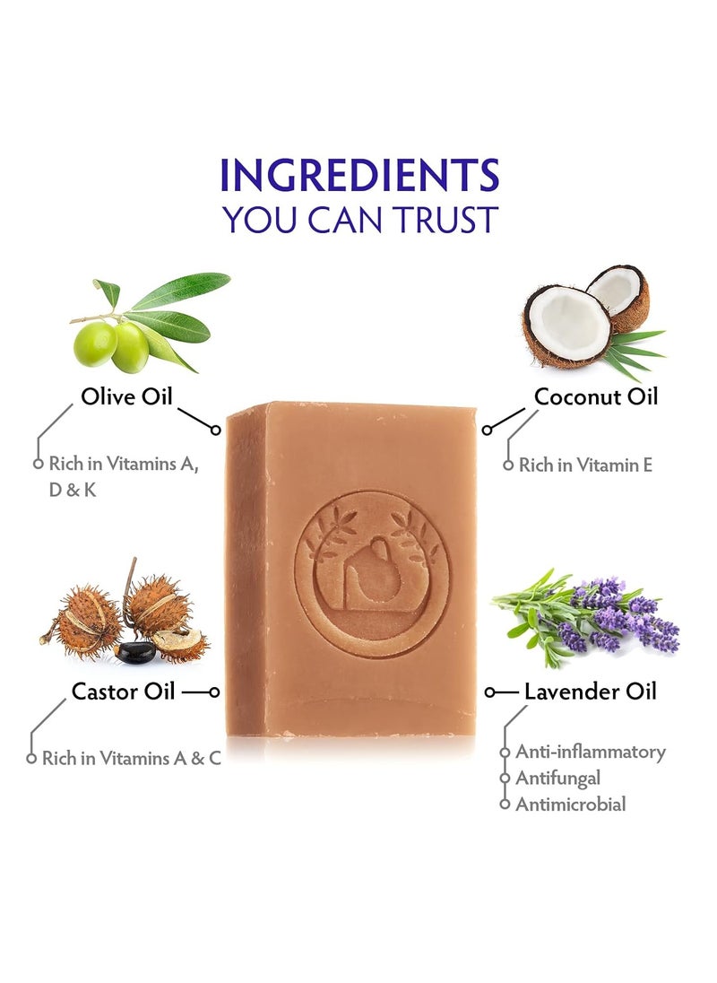 Ancient Greek Remedy Organic Face and Body Soap Bars for Dry, Normal and Sensitive Skin. Gentle Wash Treatment for Acne, Eczema, Psoriasis, Dark Spots and Rosacea With soap Holder (2)