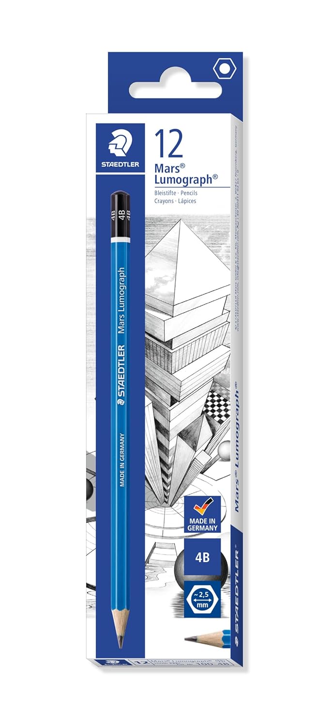 STAEDTLER Staedtler Mars Lumograph 100 4B Pencil Pack Of 12 - Image 1