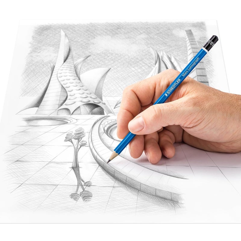 STAEDTLER Staedtler Mars Lumograph 100 4B Pencil Pack Of 12 - Image 4