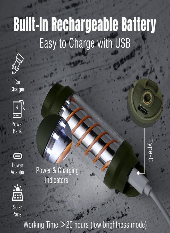 Raddy CL-1 Portable Rechargeable Flashlight with 7 Light Modes, IPX6 Waterproof, Carabiner and Stand, for Hiking, Fishing, Emergency, Power Outage - Image 5