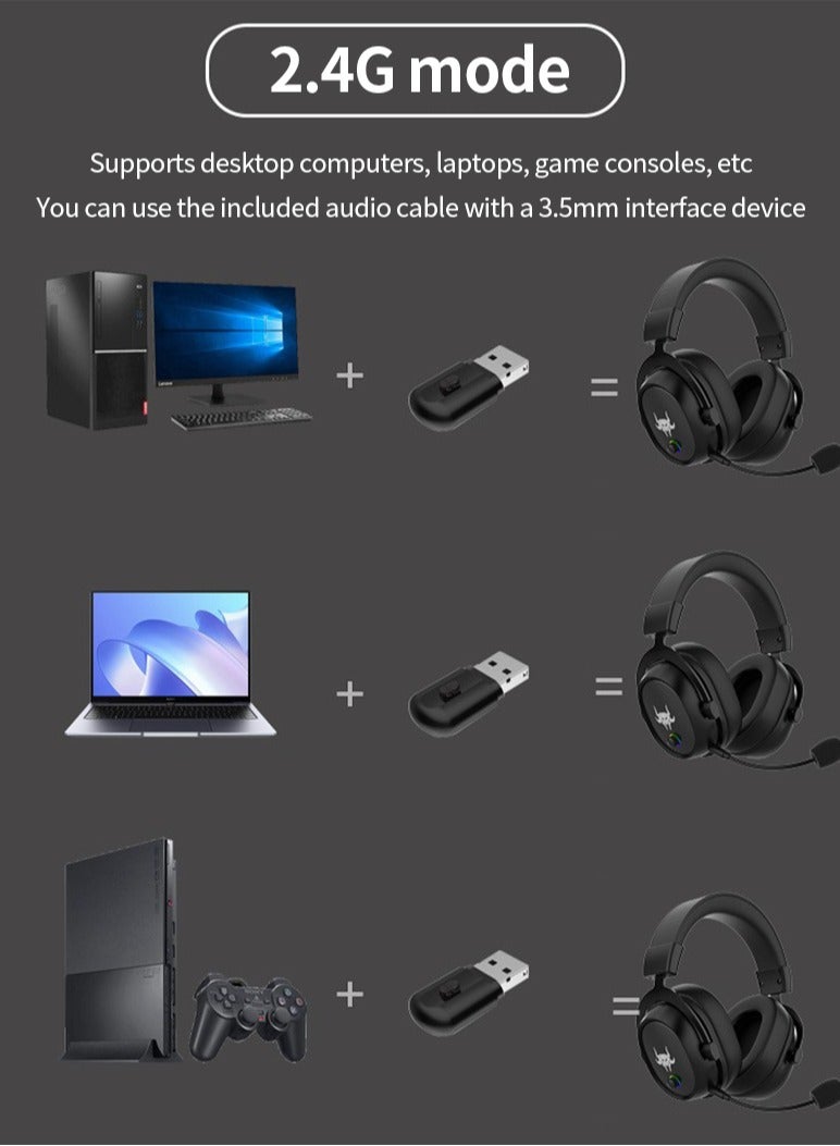 Joshberg G3000 RGB Gaming Headset 7.1 Surround Sound Noise Canceling Mic,PC,Mobile - Image 2