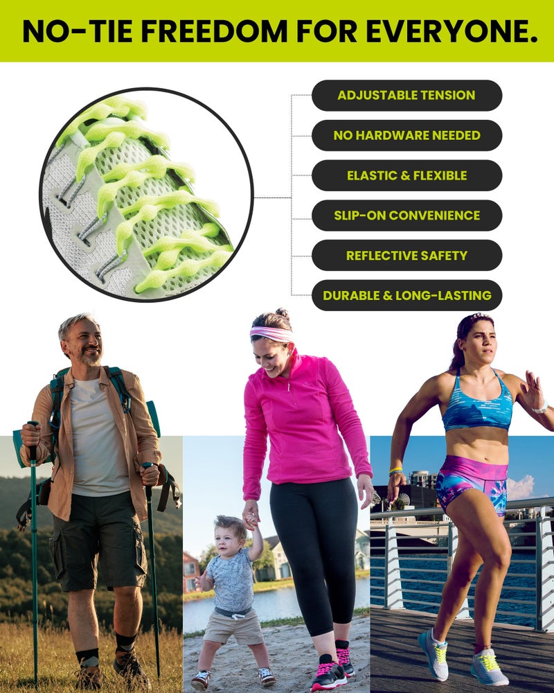 Caterpy RUN - Ultimate No Tie Shoelaces for Adults & Kids - Versatile & Easy-to-Use Shoe Laces - Ghost Gray, Standard, Single Pack - Image 2