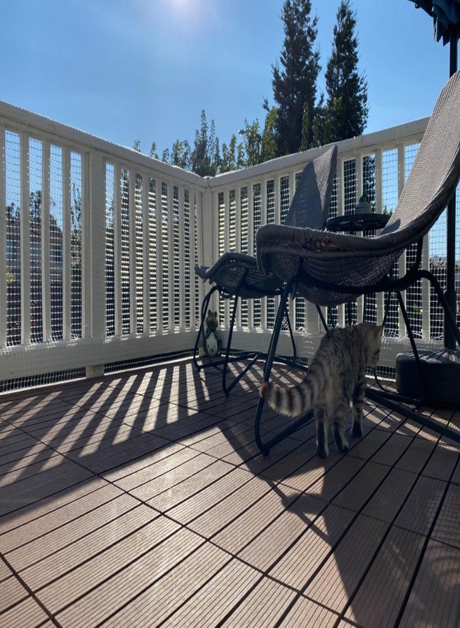 Kidkusion Deck Guard - 30' L x 38" H - Made in USA - Outdoor Balcony and Stairway Deck Rail Safety Net - Natural - Child Safety; Pet Safety; Toy Safety - Image 5