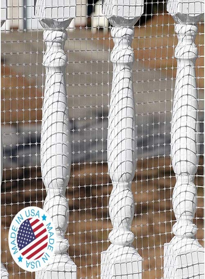 Kidkusion Deck Guard - 30' L x 38" H - Made in USA - Outdoor Balcony and Stairway Deck Rail Safety Net - Natural - Child Safety; Pet Safety; Toy Safety - Image 1