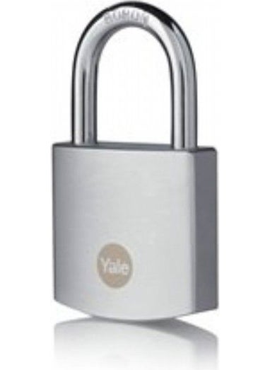 Yale Dmu Chrome Plated Padlock 60 mm Two Way Silver - White 1 Piece  - Image 1