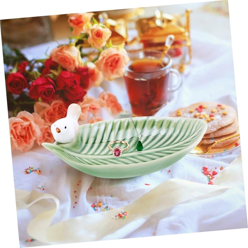 Ceramic Bird Fruit Dessert Plate Multi-Functional Feeding Tray - Image 5