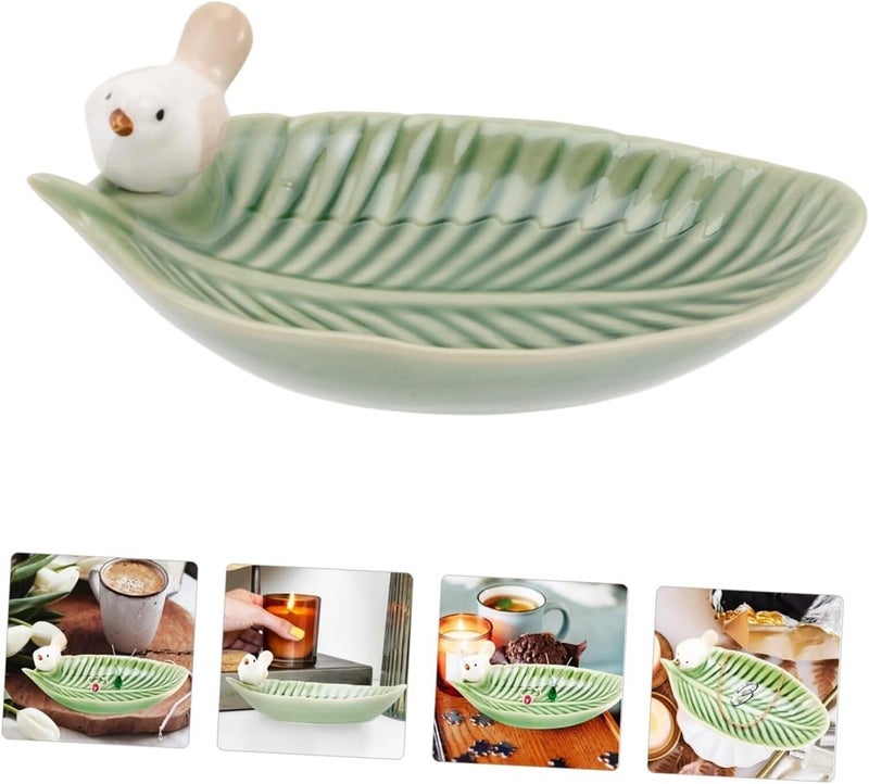 Ceramic Bird Fruit Dessert Plate Multi-Functional Feeding Tray - Image 3