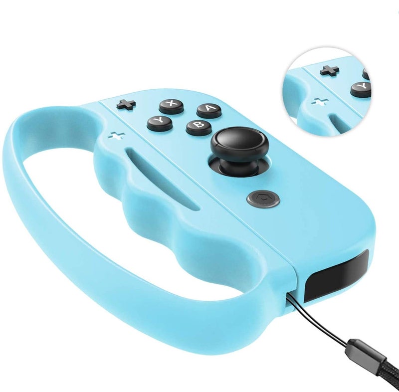 FANPL Fitness Boxing Hand Grips for Nintendo Switch & OLED Model JoyCon, Fit Boxing Clasp Accessories Handle for Adults and Children, Enhance Gaming Experience, 2 Pack (Animal Crossing Blue and Green) - Image 5