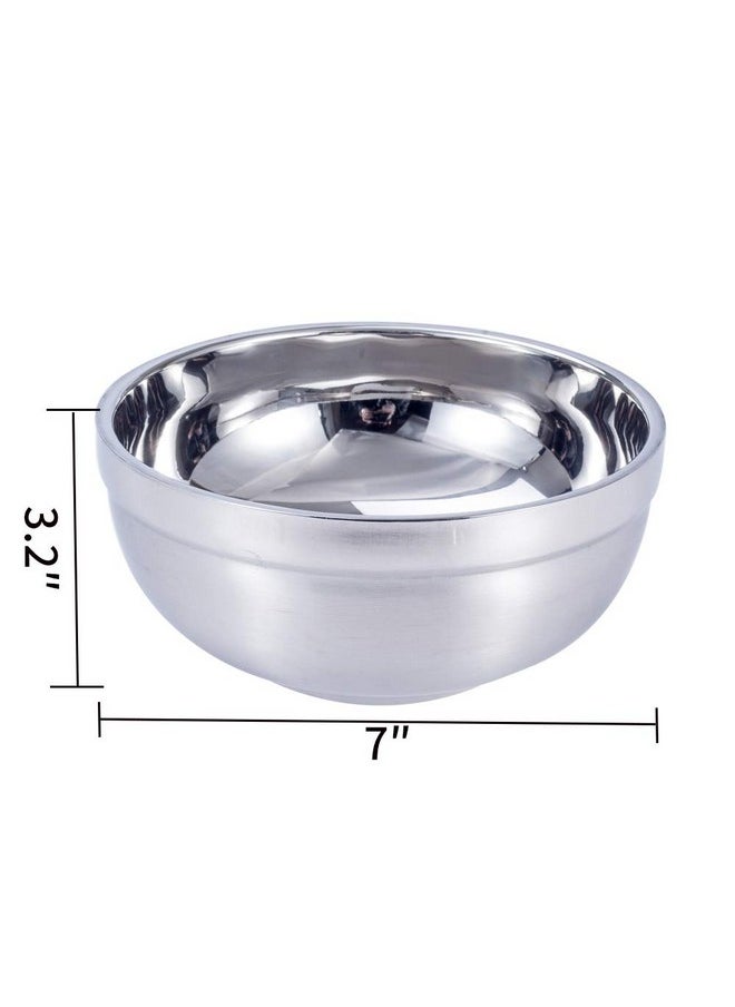 Mirenlife 31 Oz Stainless Steel Bowl Set, Double-Walled Insulated Bowls For Cereal, Soup, Ice Cream, Rice, Noodles, Salad, Kids Snacks, Set Of 4  - Image 3