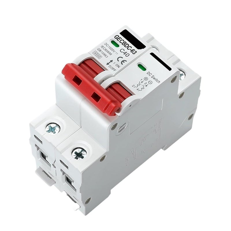 GECBDC-63 1P 2P DC1000V Circuit Breaker Battery Car Protector Positive Negative Pole Rotection Protect Switch Isolator/9(20A,1P) - Image 3