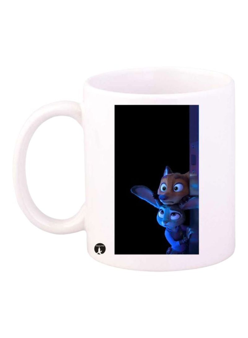 RKN Zootopia Printed Mug White/Black/Blue Standard Size