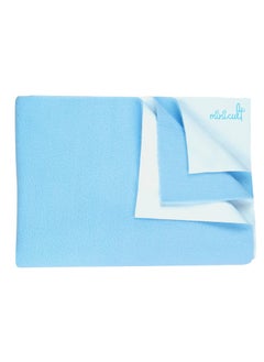 minicult Minicult Waterpoof quick dry baby mattress protector made with soft and skin friendly fleece fabricLight bluePack of 170x100 cms  - Image 1
