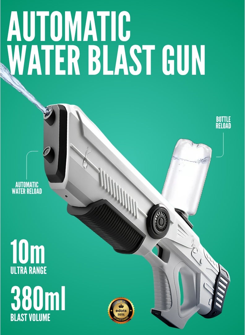 Electric Water Gun – Automatic Absorption, One-Click Shooting, Ultra-Long Range Blaster | White - Image 1
