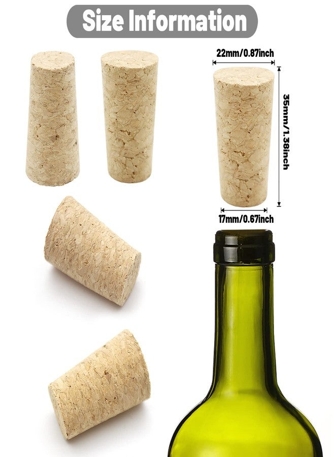 انفين مجموعة أنفين المكونة من 30 قطعة من سدادات الفلين الخشبية المدببة الفارغة، بديل لزجاجات النبيذ والبيرة والمشروبات الكحولية، والأعمال اليدوية المصنوعة من الفلين (0.87 × 0.67 × 1.38 بوصة) - Image 2