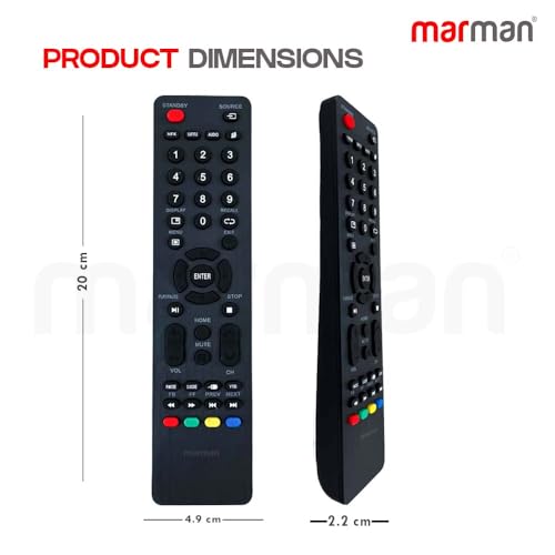 marman® Compatible with Impex Tv Remote Control Suitable for LED LCD Television Without Voice Command Plug and Play Control - Match Exactly with Existing Remote Key by Key for Better Performance - Image 5