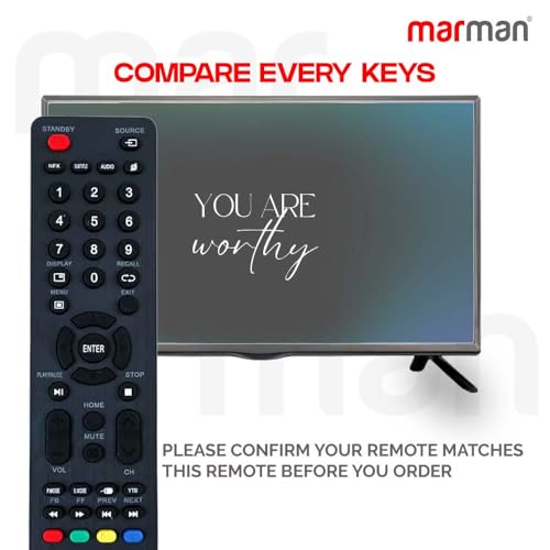 marman® Compatible with Impex Tv Remote Control Suitable for LED LCD Television Without Voice Command Plug and Play Control - Match Exactly with Existing Remote Key by Key for Better Performance - Image 3