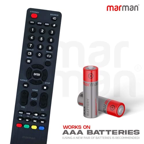 marman® Compatible with Impex Tv Remote Control Suitable for LED LCD Television Without Voice Command Plug and Play Control - Match Exactly with Existing Remote Key by Key for Better Performance - Image 2