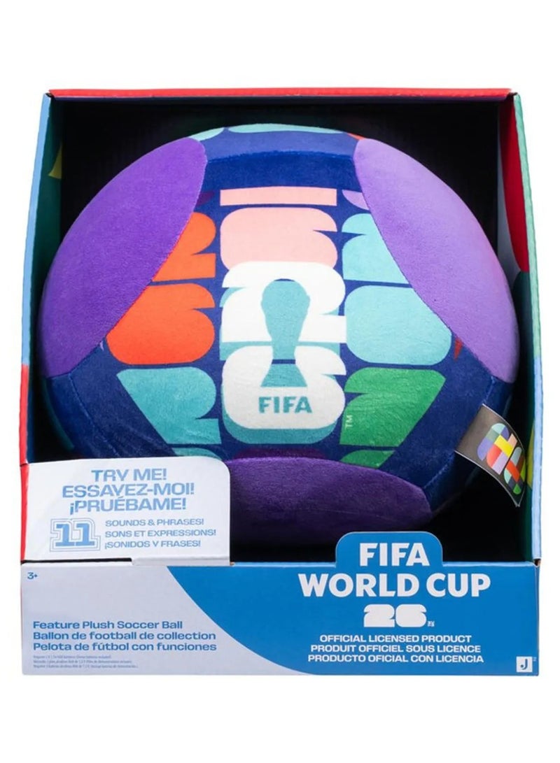 Squishmallows FIFA® World Cup 2026™ 9-Inch Feature Plush Soccer Ball – Interactive Sound & Chant Collectible - Image 1