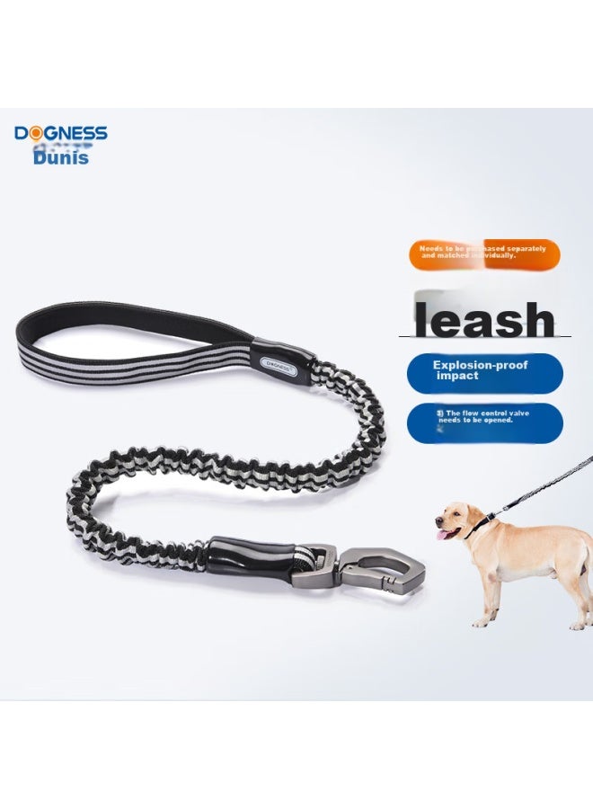 دوغنس Dogness مقود كلب قابل للسحب، مضاد للانفجار، للكلاب متوسطة إلى كبيرة الحجم، مناسب لـ Border Collies و Labradors و Golden Retrievers، أسود، مقاس L - Image 1