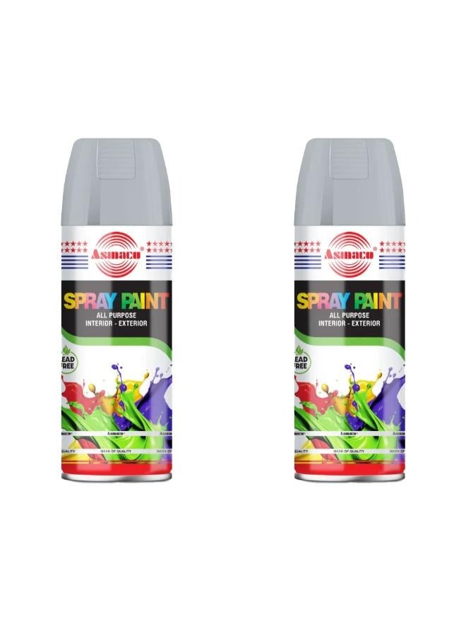 اسماكو طلاء بخاخ من اسماكو - فضي مطفي - 400 مل - مجموعة من 02