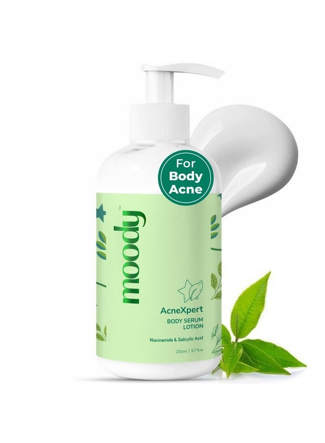 Moody AcneXpert 5% AHA Body Lotion with 48-Hour Moisturizationl | Improves Skin Texture & Reduces Appearance of Strawberry Legs | With Green Tea & Salicylic Acid | 200ml - Image 1