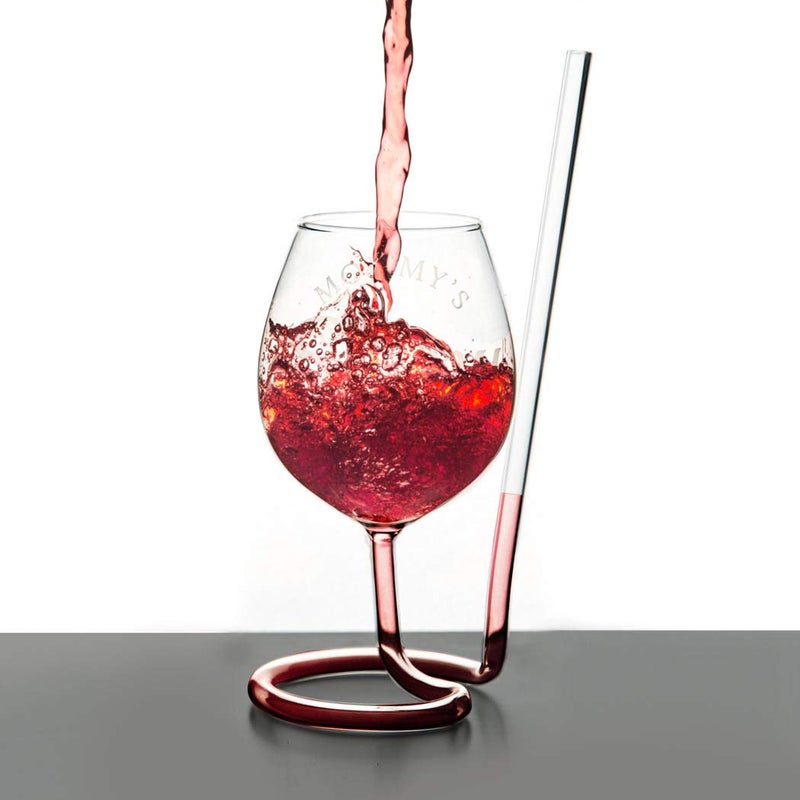 Daylily SIPSIP Wine Glass | The Wine Glass with a Straw | Mommy's Sippy Cup - Image 2