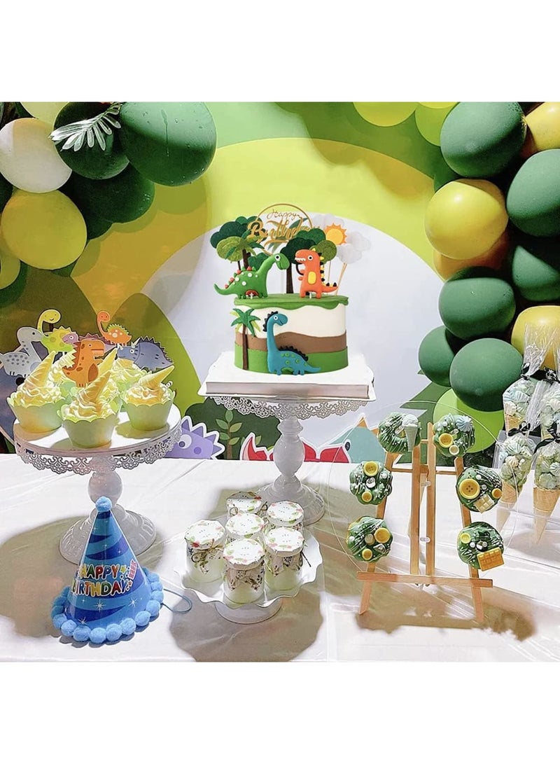 Zikra 13PCS 3D Dinosaur Cake Topper, Cupcake Topper Cake Decorations for kids Birthday Baby Showr Party Supplies, Dinosaur Baby Shower Cake Topper - Image 2