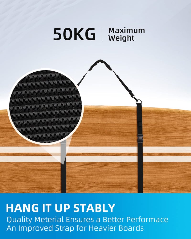 OCEANBROAD SUP Kayak Carry Strap Adjustable Shoulder Strap with Clips, New Version for Paddle Board Canoe Surfboard, Paddleboard Paddle Board Accessories - Image 3