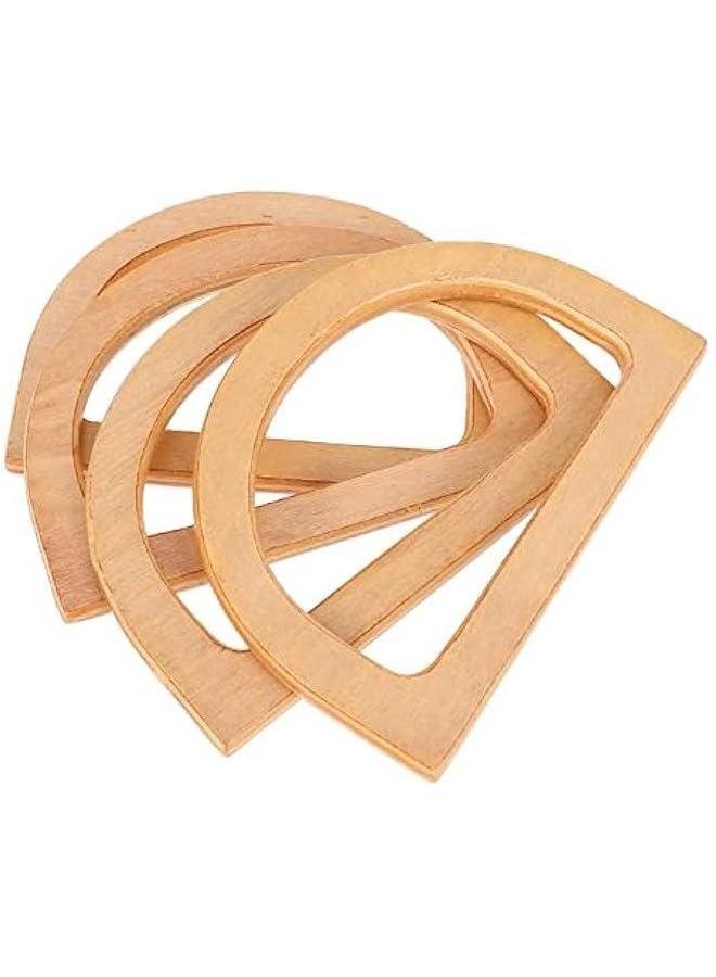 D Shape Purse Handles Wooden Handle Grips Bag Replacement for Making Handicraft DIY Bags Accessories  - Image 1