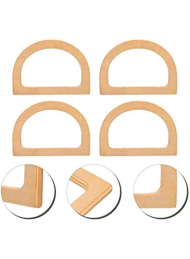 D Shape Purse Handles Wooden Handle Grips Bag Replacement for Making Handicraft DIY Bags Accessories  - Image 3